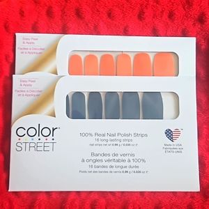 2 set Bundle Color Street Navy Slate of Mind and Tangerine